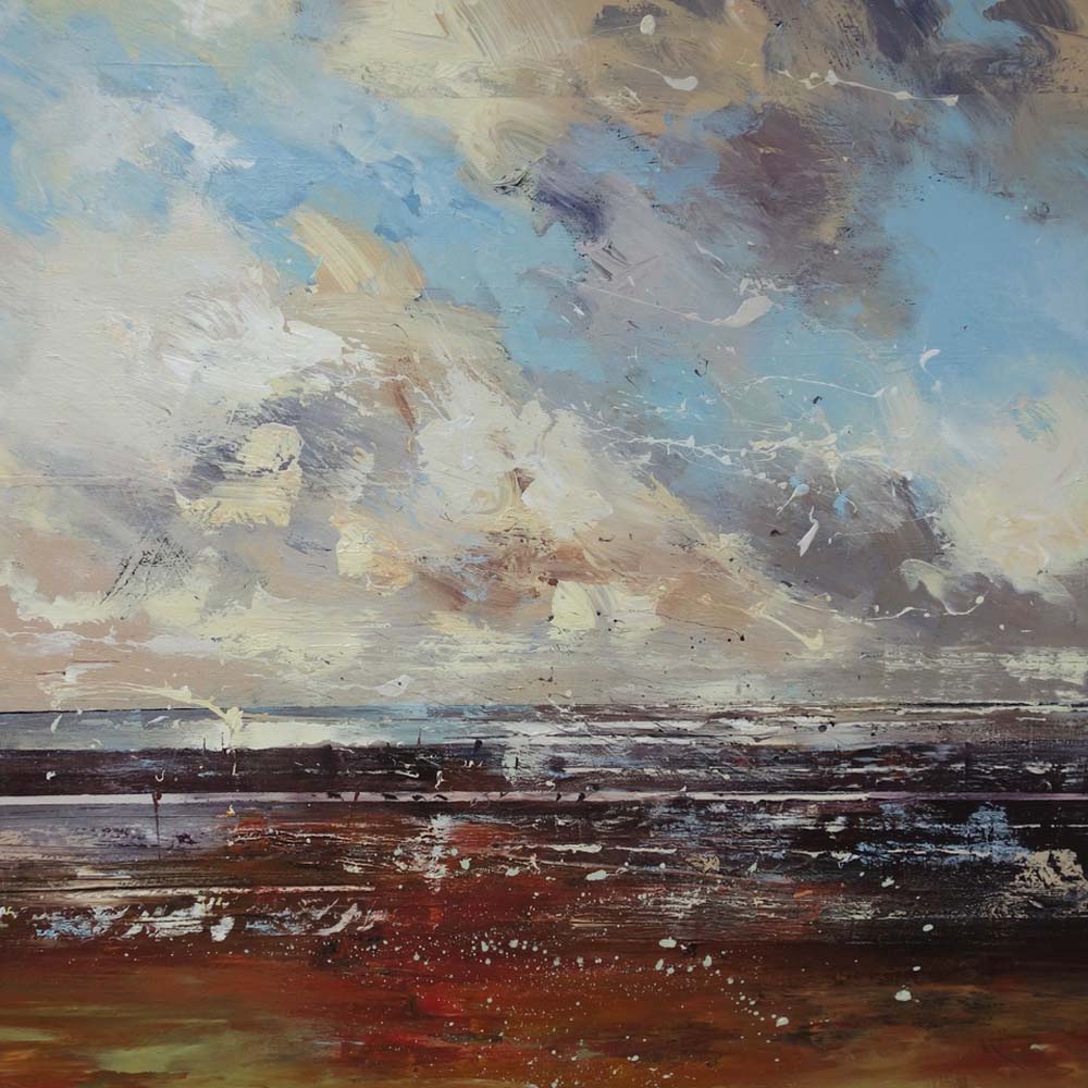 Big Sky Original signed Acrylic and Mixed Media Painting by Claire Wiltsher