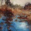After The Rain at Shatterford Original signed Acrylic and Mixed Media Painting by Claire Wiltsher